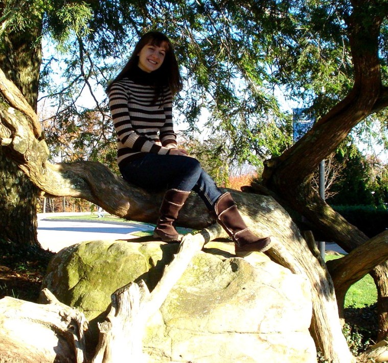 Kyersten has always loved the outdoors... here she is on Lookout Mtn. in Georgia.