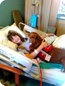 kyersten with chloe in hospital