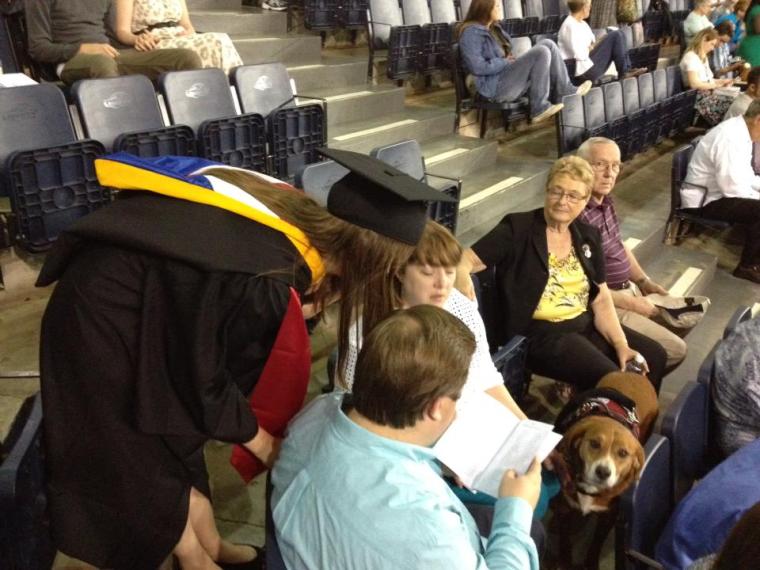 At my daughter's college graduation, May 11, 2013.